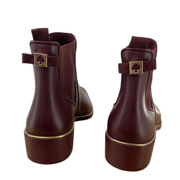 Kate Spade Rubber Rain Boots Women's Size 10 Water Proof Chelsea Ankle Bootie - Picture 7 of 11